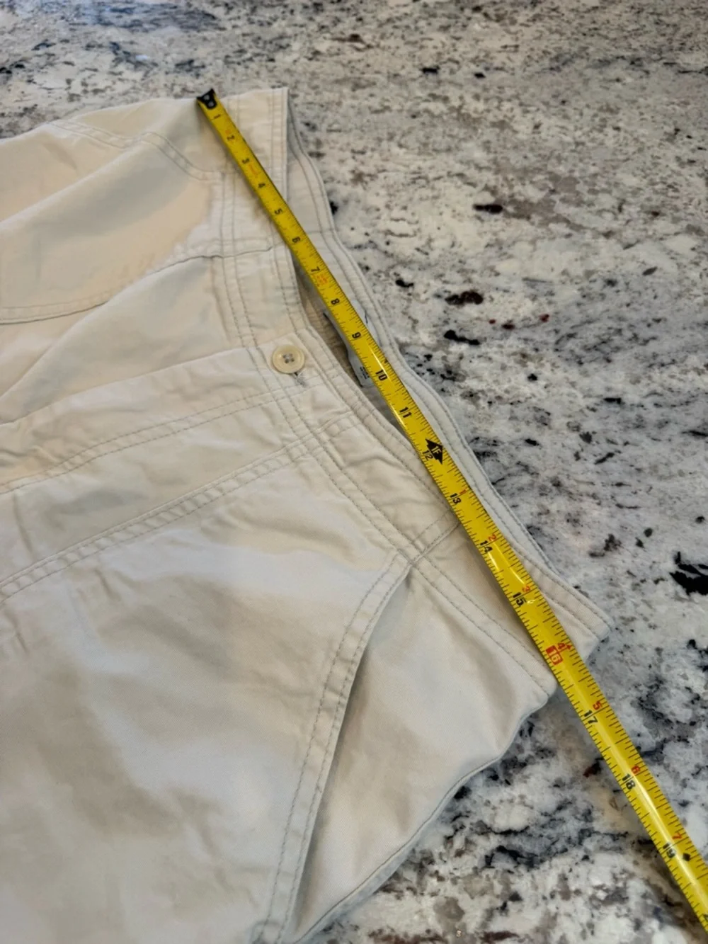Abercrombie & Fitch Cream Cargo Pants Wide Leg Utility Size 12 - Picture 7 of 9